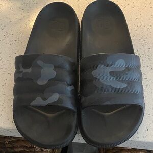 Black Camo Slide Sandals